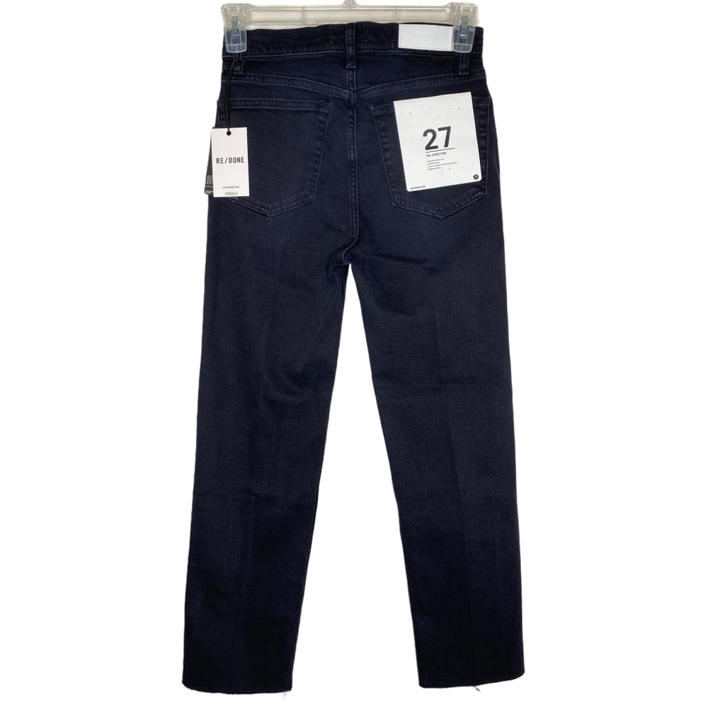 Re/Done Originals High Rise Stovepipe Black Straight Leg Jeans NWT - Picture 8 of 16